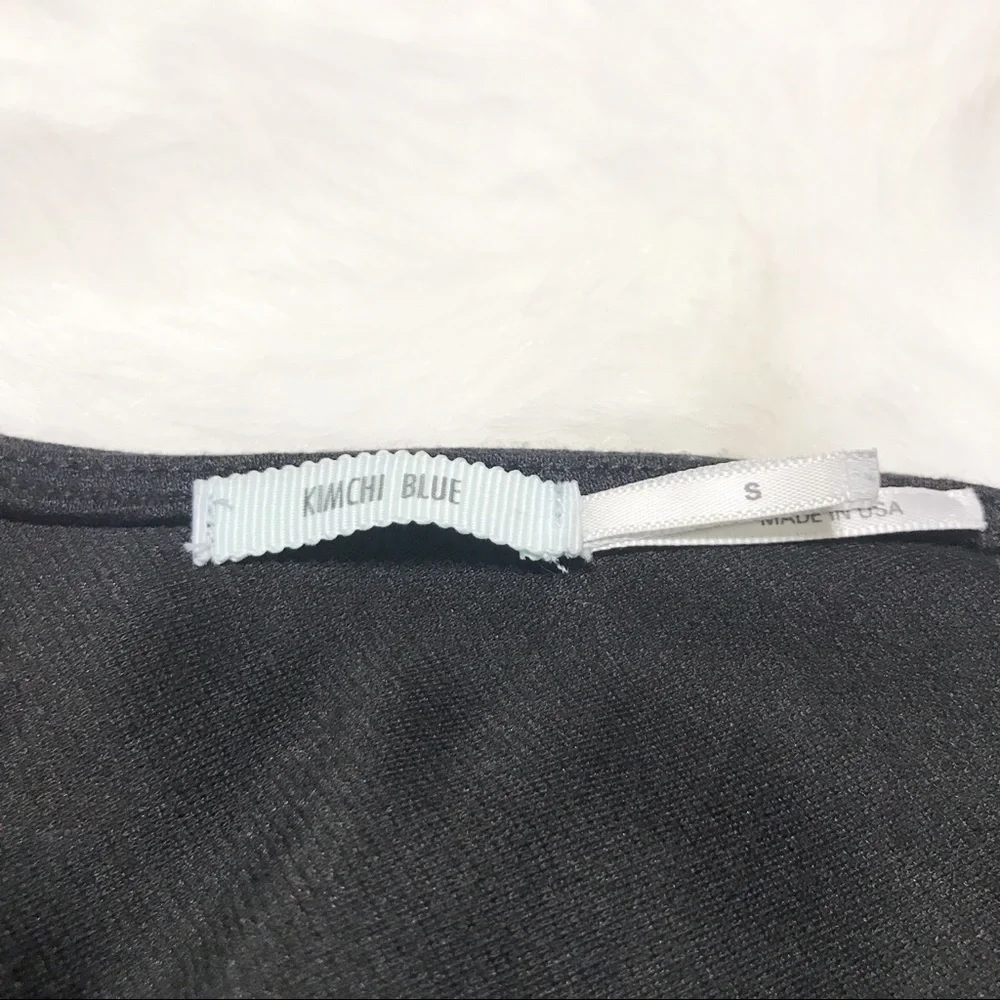 Kimchi Blue Laser Cut Black Crop Top - Picture 6 of 6